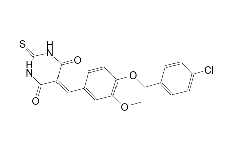 5-{4-[(4-chlorobenzyl)oxy]-3-methoxybenzylidene}-2-thioxodihydro-4,6(1H,5H)-pyrimidinedione