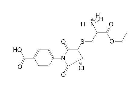 3-{[1-(4-carboxyphenyl)-2,5-dioxo-3-pyrrolidinyl]sulfanyl}-1-ethoxy-1-oxo-2-propanaminium chloride