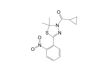 3-CYCLOPROPYLCARBONYL-5-(2-NITROPHENYL)-2,2-DIMETHYL-2,3-DIHYDRO-1,3,4-THIADIAZOLE