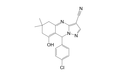 9-(4-chlorophenyl)-6,6-dimethyl-8-oxo-5,6,7,8,8a,9-hexahydropyrazolo[5,1-b]quinazoline-3-carbonitrile