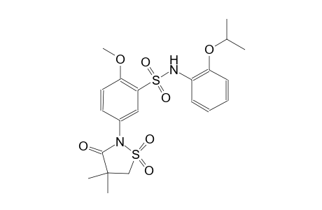 benzenesulfonamide, 5-(4,4-dimethyl-1,1-dioxido-3-oxo-2-isothiazolidinyl)-2-methoxy-N-[2-(1-methylethoxy)phenyl]-