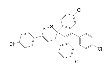 3,4,6-tris(4-chlorophenyl)-3-[(E)-2-(4-chlorophenyl)ethenyl]-4H-1,2-dithiine