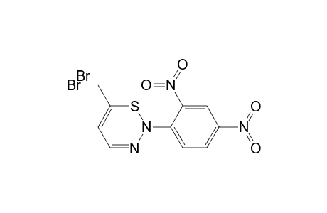 2H-1,2,3-Thiadiazine, 2-(2,4-dinitrophenyl)-6-methyl-, compd. with bromine (1:1)