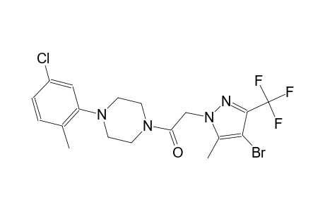 1-{[4-bromo-5-methyl-3-(trifluoromethyl)-1H-pyrazol-1-yl]acetyl}-4-(5-chloro-2-methylphenyl)piperazine