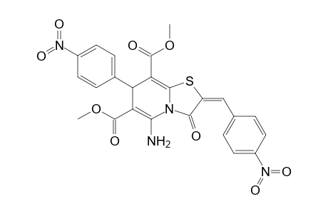 Dimethyl (2E)-5-amino-2-(4-nitrobenzylidene)-7-(4-nitrophenyl)-3-oxo-2,3-dihydro-7H-[1,3]thiazolo[3,2-a]pyridine-6,8-dicarboxylate