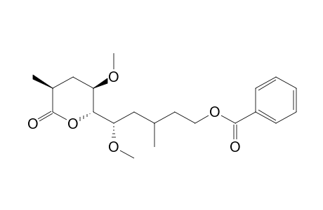 2H-Pyran-2-one, 6-[5-(benzoyloxy)-1-methoxy-3-methylpentyl]tetrahydro-5-methoxy-3-methyl-, [3R-[3.alpha.,5.alpha.,6.beta.(1S*,3S*)]]-