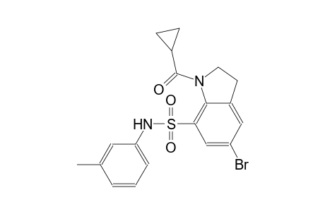 1H-indole-7-sulfonamide, 5-bromo-1-(cyclopropylcarbonyl)-2,3-dihydro-N-(3-methylphenyl)-