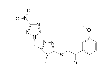 1-(3-Methoxyphenyl)-2-({4-methyl-5-[(3-nitro-1H-1,2,4-triazol-1-yl)methyl]-4H-1,2,4-triazol-3-yl}sulfanyl)ethanone