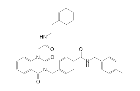 4-[(1-(2-{[2-(1-cyclohexen-1-yl)ethyl]amino}-2-oxoethyl)-2,4-dioxo-1,4-dihydro-3(2H)-quinazolinyl)methyl]-N-(4-methylbenzyl)benzamide