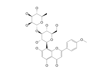 ACACETIN-8-C-[ALPHA-L-RHAMNOPYRANOSYL-(1->3)-BETA-D-GLUCOPYRANOSIDE]