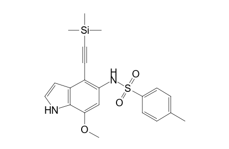 N-Tosyl-5-amino-4-[2-(trimethylsilyl)ethynyl]-7-methoxyindole