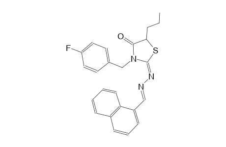 1-naphthaldehyde [(2E)-3-(4-fluorobenzyl)-4-oxo-5-propyl-1,3-thiazolidin-2-ylidene]hydrazone