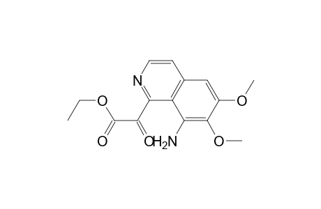 1-Isoquinolineacetic acid, 8-amino-6,7-dimethoxy-.alpha.-oxo-, ethyl ester