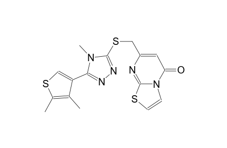 7-({[5-(4,5-dimethyl-3-thienyl)-4-methyl-4H-1,2,4-triazol-3-yl]sulfanyl}methyl)-5H-[1,3]thiazolo[3,2-a]pyrimidin-5-one