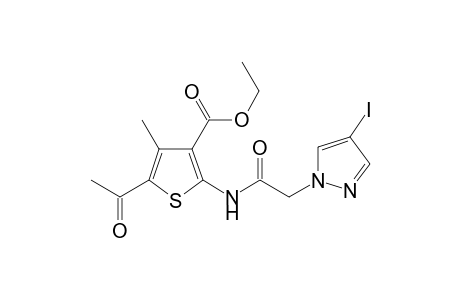 3-Thiophenecarboxylic acid, 5-acetyl-2-[[2-(4-iodo-1H-pyrazol-1-yl)acetyl]amino]-4-methyl-, ethyl ester
