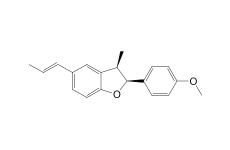 (2S,3R)-2-(4-methoxyphenyl)-3-methyl-5-[(E)-prop-1-enyl]-2,3-dihydro-1-benzofuran