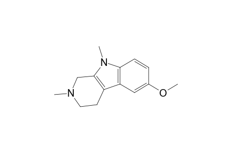1H-Pyrido[3,4-b]indole, 2,3,4,9-tetrahydro-6-methoxy-2,9-dimethyl-