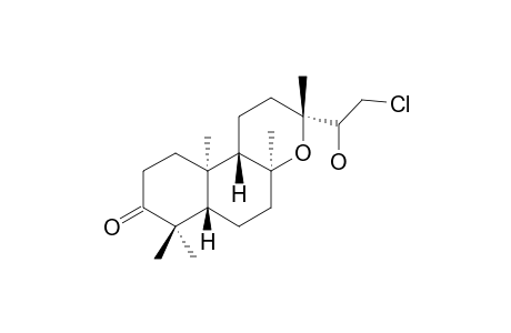 AGALLOCHIN-A;3-OXO-ENT-13-EPI-8(13)-EPOXY-15-CHLORO-14-HYDROXYLABDANE