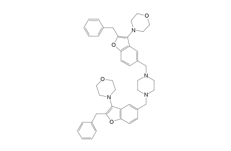 1,4-Bis[[2-benzyl-3-(4-morpholinyl)benzofuran-7-yl]methyl]piperazine