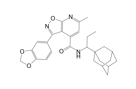 N-[1-(1-adamantyl)propyl]-3-(1,3-benzodioxol-5-yl)-6-methylisoxazolo[5,4-b]pyridine-4-carboxamide