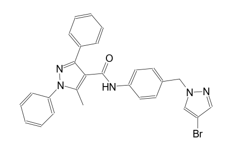 N-{4-[(4-bromo-1H-pyrazol-1-yl)methyl]phenyl}-5-methyl-1,3-diphenyl-1H-pyrazole-4-carboxamide