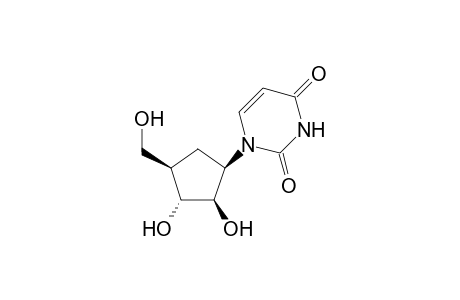 (+)-Pseudo-.beta.,D-arabinofuranosyluracil
