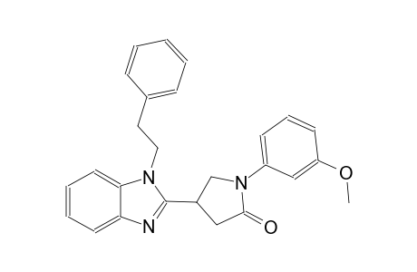 1-(3-methoxyphenyl)-4-[1-(2-phenylethyl)-1H-benzimidazol-2-yl]-2-pyrrolidinone