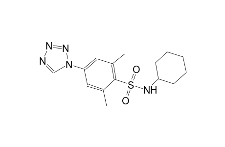 N-cyclohexyl-2,6-dimethyl-4-(1H-tetraazol-1-yl)benzenesulfonamide