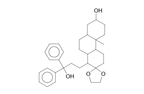 Spiro(1,3-dioxolane)-2,2'-(perhydrophenanthrene), 7'-hydroxy-1'-(3,hydroxy-3,3-diphenylpropyl)-4b'-methyl-