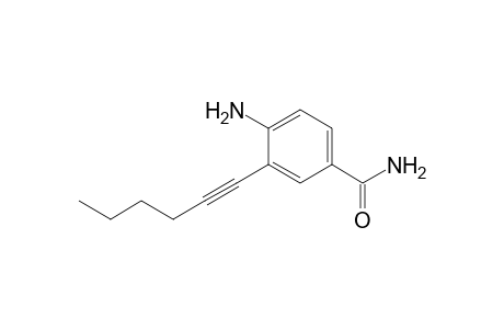 4-Amino-3-(1-hexynyl)benzamide