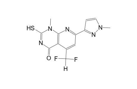 pyrido[2,3-d]pyrimidin-4(1H)-one, 5-(difluoromethyl)-2-mercapto-1-methyl-7-(1-methyl-1H-pyrazol-3-yl)-