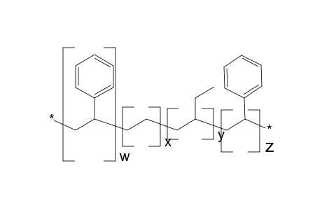 Polystyrene-block-poly(ethylene-ran-butylene)-block-polystyrene
