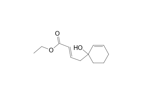 2-Butenoic acid, 4-(1-hydroxy-2-cyclohexen-1-yl)-, ethyl ester, (E)-