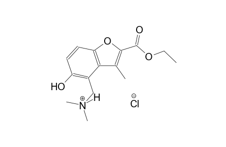 4-benzofuranmethanaminium, 2-(ethoxycarbonyl)-5-hydroxy-N,N,3-trimethyl-, chloride