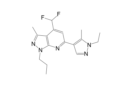 1H-pyrazolo[3,4-b]pyridine, 4-(difluoromethyl)-6-(1-ethyl-5-methyl-1H-pyrazol-4-yl)-3-methyl-1-propyl-