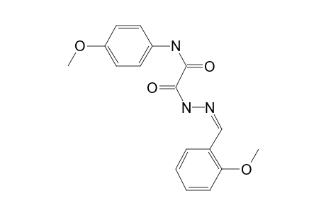 N-(4-Methoxyphenyl)(N'-[(2-methoxyphenyl)methylidene]hydrazinecarbonyl)formamide