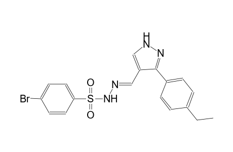 4-bromo-N'-{(E)-[3-(4-ethylphenyl)-1H-pyrazol-4-yl]methylidene}benzenesulfonohydrazide