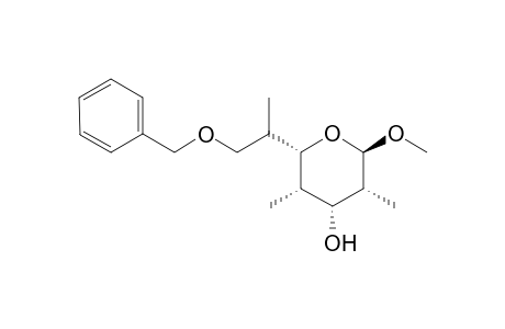 Methyl (+-)-2,4,6-Trideoxy-2,4,6-trimethyl-7-O-(phenylmethyl)-D-glycero-.alpha.-D-talo-heptopyranoside