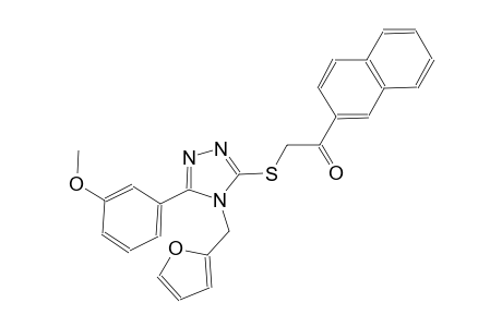 2-{[4-(2-furylmethyl)-5-(3-methoxyphenyl)-4H-1,2,4-triazol-3-yl]sulfanyl}-1-(2-naphthyl)ethanone