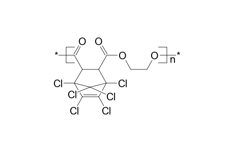 Polyester from endo(dichloromethylene)-tetrachlorotetrahydrophthalic acid (het acid) and ethylene glycol