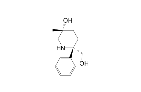 (3R,6S)-3-methyl-6-methylol-6-phenyl-piperidin-3-ol