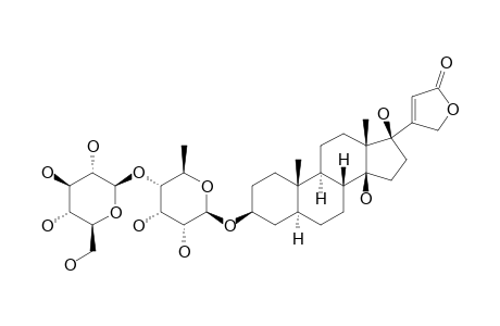 3-O-BETA-D-GLUCOPYRANOSYL-(1->4)-6-DEOXY-BETA-D-ALLOPYRANOSYL-17-BETA-HYDROXYUZARIGENIN