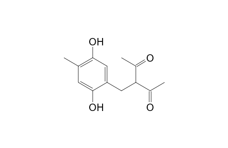 3-[(2,5-Dihydroxy-4-methyl-phenyl)-methyl]-pentan-2,4-dione