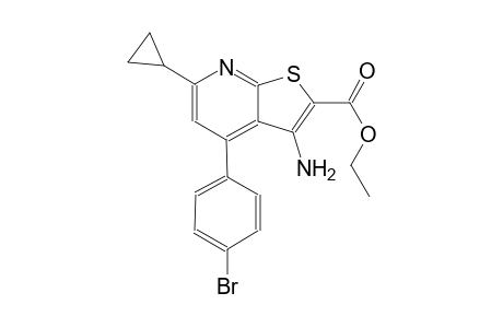 ethyl 3-amino-4-(4-bromophenyl)-6-cyclopropylthieno[2,3-b]pyridine-2-carboxylate