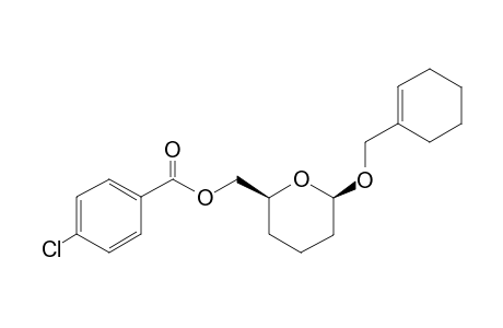 ((2S*,6R*)-6-(cyclohexenylmethoxy)-tetrahydro-2H-pyran-2-yl)methyl 4-chlorobenzoate