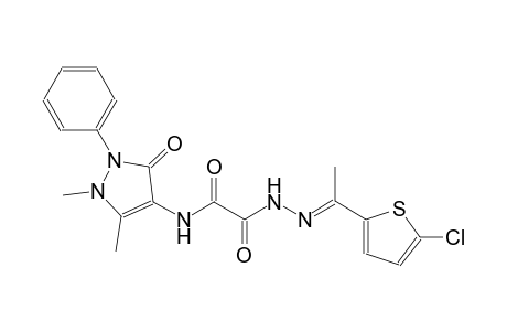 2-{(2E)-2-[1-(5-chloro-2-thienyl)ethylidene]hydrazino}-N-(1,5-dimethyl-3-oxo-2-phenyl-2,3-dihydro-1H-pyrazol-4-yl)-2-oxoacetamide