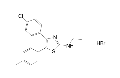 4-(p-chlorophenyl)-2-(ethylamino)-5-p-tolylthiazole, monohydrobromide