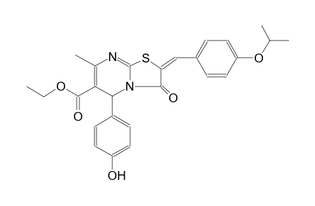 ethyl (2E)-5-(4-hydroxyphenyl)-2-(4-isopropoxybenzylidene)-7-methyl-3-oxo-2,3-dihydro-5H-[1,3]thiazolo[3,2-a]pyrimidine-6-carboxylate