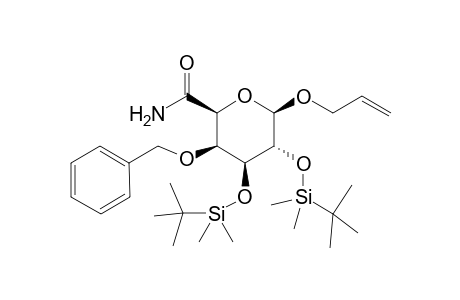 Allyl 4-O-benzyl-2,3-di-O-t-butyldimethylsilyl-.beta.,D-glucofuranosiduronamide