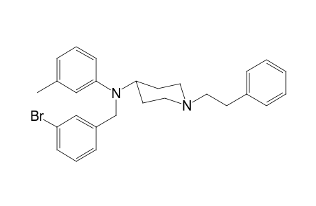 N-(3-Bromobenzyl)-N-(3-methylphenyl)-1-(2-phenylethyl)piperidin-4-amine
